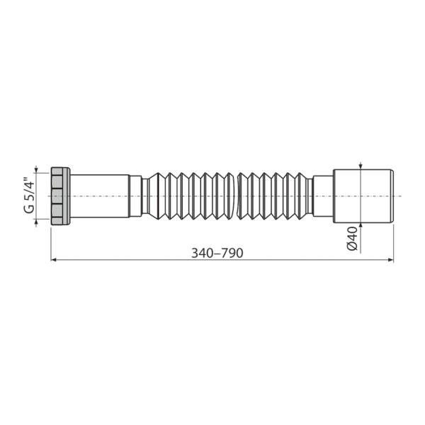 Flexi pripojenie 5/4 × 40 kov