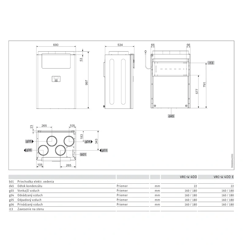 STIEBEL ELTRON VRC-W 400 E entalpický výmenník