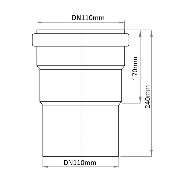 HT-predĺžené hrdlo priemer 110 mm