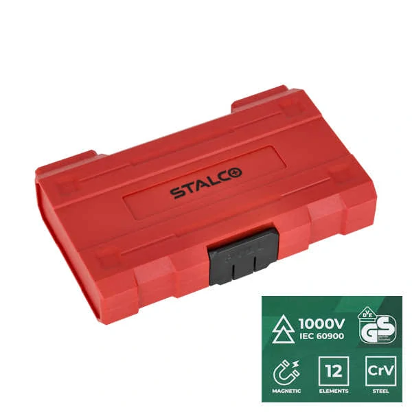 Sada elektrikárskych skrutkovačov 12 kusov, CRV, STEEL, 1000V STALCO