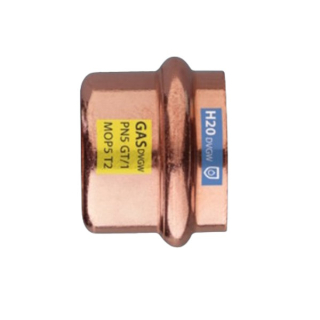 Medená záslepka na rúru 15mm lisovacia