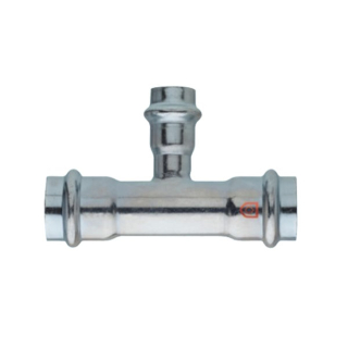 Oceľový T kus redukovaný 15x22x15mm lisovací