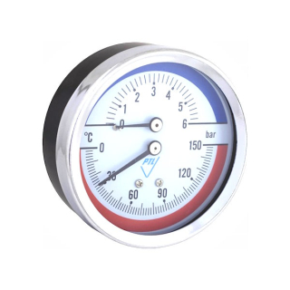 Termomanometer D80 so zadným pripojením G 1/2"