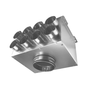 Rozdeľovací box dvojradový 8x75mm/160mm kolmý