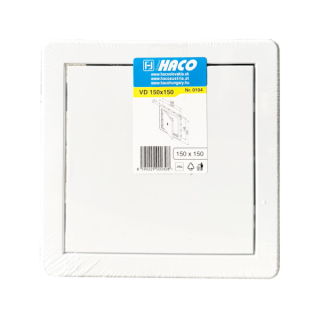 Krycie dvierka HACO biele 150x150 plast