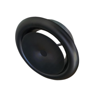 Prívodný anemostat okrúhly čierny 125mm