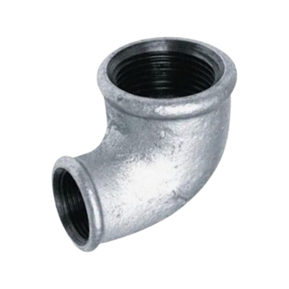 Pozinkované koleno 90° redukované 1 1/2" x 2"F/F