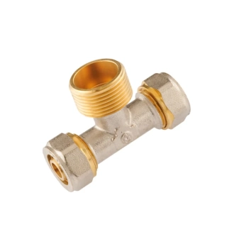 Šrobovací T kus prechodový vonkajší 16 x 1/2" x 16 pre AL-PEX