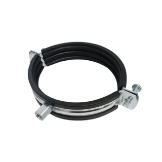 Objímka dvojskrutková kovová s gumou 102-116mm pre 4" potrubie