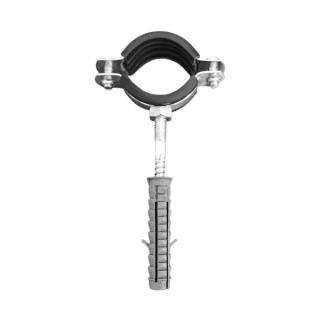 Objímka dvojskrutková kovová s gumou 20-23mm pre 1/2" potrubie